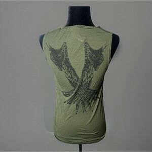Haute Hippie Tank Top Womens XS Black Angel Wing Muscle Tank